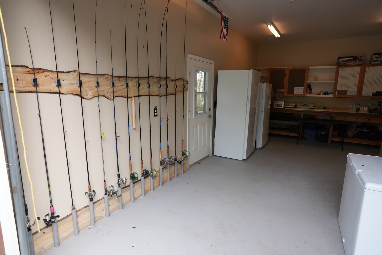 Rod storage at Kenai River Park Lodge